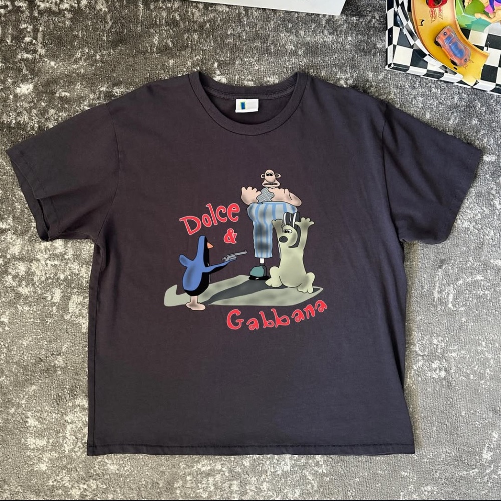 Mega Yacht Wallace and Gromit Dolce & Gabbana Graphic T-Shirt Top~Medium/M